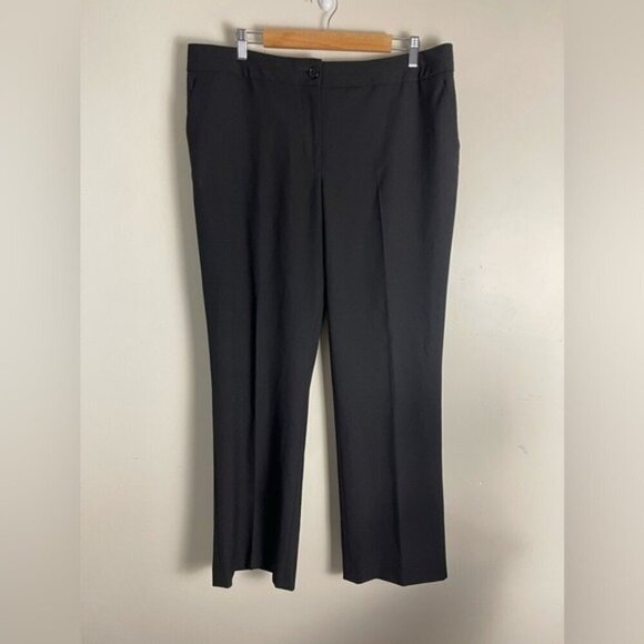 Talbots black high rise straight leg trouser pant work career travel size 14 - Picture 1 of 12